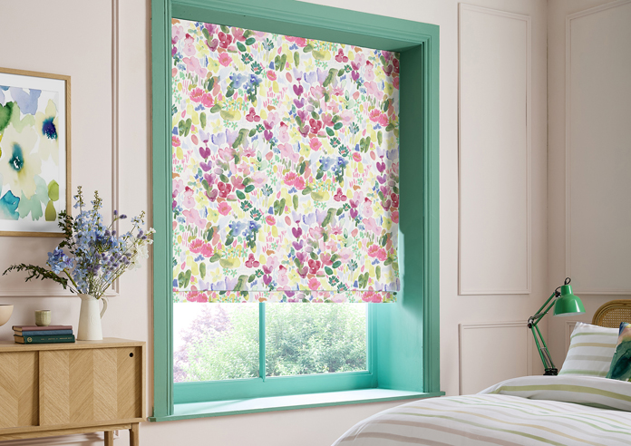 Bluebellgray Flora, Cerise - Roman Blind - Image 5